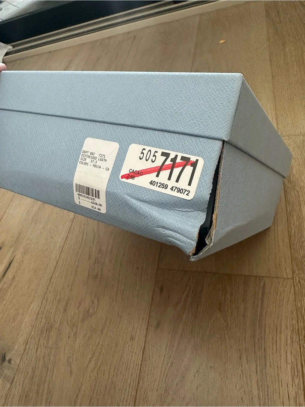 Authentic Prada Milano Designer Shoe Box w/ Original Tissue Paper Luxury Storage